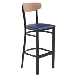 Flash Furniture Wright Commercial Grade Barstool With 500 LB. Capacity Steel Frame, Solid Wood Seat, And Boomerang Back -Flash Furniture Shop GUEST 8554fb26 0d61 48d7 8373 e3143d1ff179