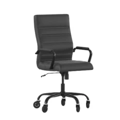 Flash Furniture Whitney High Back Executive Swivel Office Chair With Black Frame, Arms, And Transparent Roller Wheels -Flash Furniture Shop GUEST 856b15bf a280 4598 86bd d748f7715704