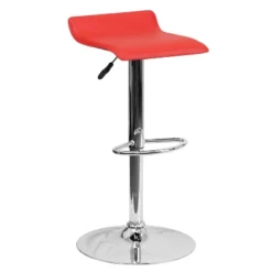 Flash Furniture Contemporary Vinyl Adjustable Height Barstool With Solid Wave Seat And Chrome Base -Flash Furniture Shop GUEST 86419733 e92f 44af 8fb6 a2a5fde45eb6