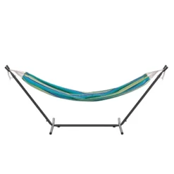 Flash Furniture Lola 2 Person Hammock With Stand And Premium Carry Bag, Cotton Hammock With Space Saving Steel Stand, 450 LBS. Static Weight Capacity -Flash Furniture Shop GUEST 86659440 6bcb 4ed7 84c1 48dac08811e2