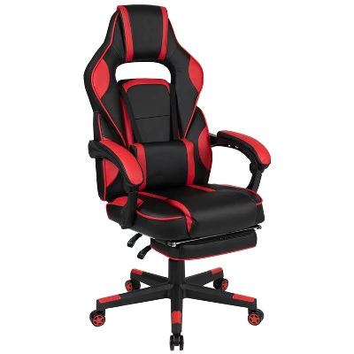 Flash Furniture Gaming Desk With Cup Holder/Headphone Hook/Removable Mousepad Top & Reclining Back/Arms Gaming Chair With Footrest 2 Flash Furniture Gaming Desk With Cup Holder/Headphone Hook/Removable Mousepad Top & Reclining Back/Arms Gaming Chair With Footrest - Image 2