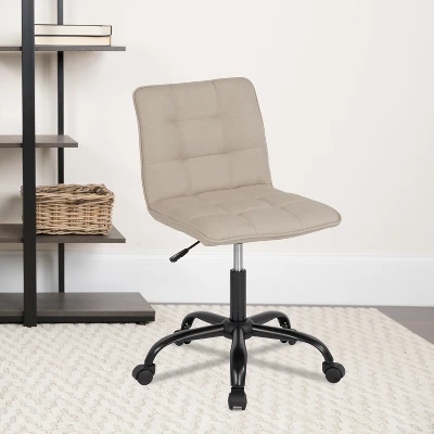Flash Furniture Sorrento Home And Office Armless Task Office Chair With Tufted Back/Seat 19 Flash Furniture Sorrento Home And Office Armless Task Office Chair With Tufted Back/Seat - Image 19