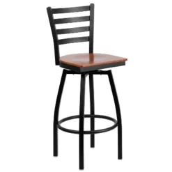 Flash Furniture Black Ladder Back Swivel Metal Barstool -Flash Furniture Shop GUEST 87916979 b85f 4909 b088 b0a1e8e3f290