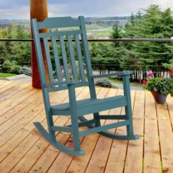 Flash Furniture Winston All-Weather Poly Resin Wood Rocking Chair