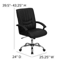Flash Furniture Mid-Back Black LeatherSoft Swivel Manager's Office Chair With Arms -Flash Furniture Shop GUEST 88882550 b5e6 47c7 a691 8bf8d40f3dda