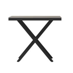 Flash Furniture Finch Commercial Grade X-Frame Outdoor Dining Table 59" X 35.5" With Faux Teak Poly Slats And Metal Frame -Flash Furniture Shop GUEST 88eeee1e ace2 4858 9652 dce613beb15b