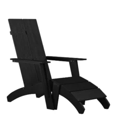 Flash Furniture Sawyer Modern All-Weather Poly Resin Wood Adirondack Chair With Foot Rest -Flash Furniture Shop GUEST 89279347 fa59 4a6a 9010 87576319a3b4