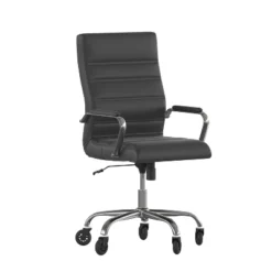 Flash Furniture Whitney High Back Executive Swivel Office Chair With Black Frame, Arms, And Transparent Roller Wheels -Flash Furniture Shop GUEST 895e718b 4e85 4010 a67b ba4bd67bbb64
