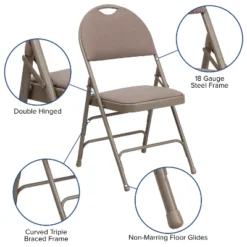 Flash Furniture 4 Pack HERCULES Series Extra Large Ultra-Premium Triple Braced Metal Folding Chair With Easy-Carry Handle -Flash Furniture Shop GUEST 8afc1737 d86f 41bf 9b1d c9db5f920d76