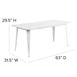 Flash Furniture Commercial Grade 31.5" X 63" Rectangular Metal Indoor-Outdoor Table -Flash Furniture Shop GUEST 8b106ccf cd26 47b2 8569 1cd3e7066bb2