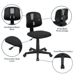 Flash Furniture Flash Fundamentals Mid-Back Mesh Swivel Task Office Chair With Pivot Back -Flash Furniture Shop GUEST 8b98b0c2 5916 4e89 8ef0 d491f8b43854