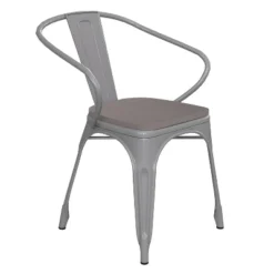 Flash Furniture Luna Commercial Grade Metal Indoor-Outdoor Stack Chair With Arms, All-Weather Polystyrene Seat And Vertical Slat Back -Flash Furniture Shop GUEST 8ba48dbe 93dd 4a22 a092 b88b001684c6