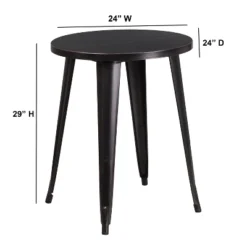Flash Furniture Commercial Grade 24" Round Metal Indoor-Outdoor Table