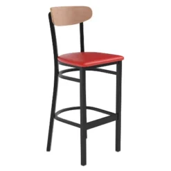 Flash Furniture Wright Commercial Grade Barstool With 500 LB. Capacity Steel Frame, Solid Wood Seat, And Boomerang Back -Flash Furniture Shop GUEST 8d77d33c d0c6 4f6a b318 4afd223b7388