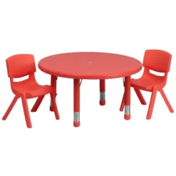 Flash Furniture 33" Round Plastic Height Adjustable Activity Table Set With 2 Chairs 17 Flash Furniture 33" Round Plastic Height Adjustable Activity Table Set With 2 Chairs -Flash Furniture Shop GUEST 8d9e76db d288 4828 8cbb 8dfec7c6f9cd