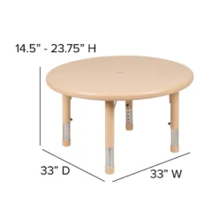 Flash Furniture 33" Round Plastic Height Adjustable Activity Table -Flash Furniture Shop GUEST 8e98eecf 5413 4c84 ba5d 6930654e011f