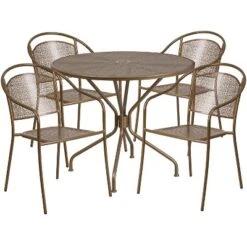 Flash Furniture Oia Commercial Grade 35.25" Round Indoor-Outdoor Steel Patio Table Set With 4 Round Back Chairs 22 Flash Furniture Oia Commercial Grade 35.25" Round Indoor-Outdoor Steel Patio Table Set With 4 Round Back Chairs -Flash Furniture Shop GUEST 8ee752a6 8633 4c79 8960 deab83b647c5