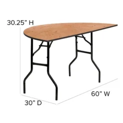 Flash Furniture 5-Foot Half-Round Wood Folding Banquet Table -Flash Furniture Shop GUEST 8f7c4ba7 9765 4429 a711 1e83444e30b3