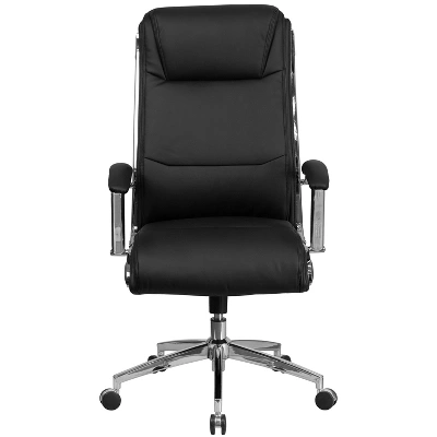Flash Furniture High Back Designer Smooth Upholstered Executive Swivel Office Chair With Chrome Base And Arms 4 Flash Furniture High Back Designer Smooth Upholstered Executive Swivel Office Chair With Chrome Base And Arms - Image 4