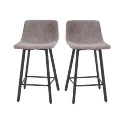 Flash Furniture Caleb Modern Armless 24 Inch Counter Height Stools Commercial Grade With Footrests And Matte Metal Frames, Set Of 2 -Flash Furniture Shop GUEST 90cdcb08 80dd 4fc8 ba54 d0d0c0d775d1