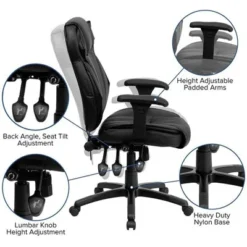 Executive Lumbar Support Swivel Office Chair Black Leather - Flash Furniture -Flash Furniture Shop GUEST 91b1fd24 51c2 4234 9ecf abc7181bcfd1