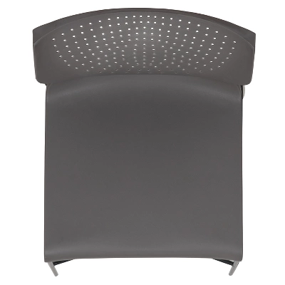 Flash Furniture HERCULES Series 661 Lb. Capacity Gray Full Back Stack Chair With Black Powder Coated Frame 8 Flash Furniture HERCULES Series 661 Lb. Capacity Gray Full Back Stack Chair With Black Powder Coated Frame - Image 8