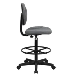 Ergonomic Drafting Chair Adjustable Gray - Flash Furniture