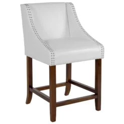 Flash Furniture Carmel Series 24" High Transitional Wood Counter Height Stool With Accent Nail Trim -Flash Furniture Shop GUEST 9316b685 6d48 4e5a 9407 7ab78c6d127c