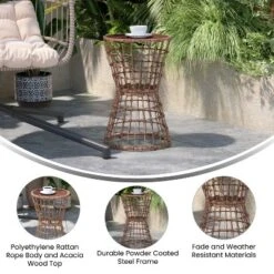 Flash Furniture Devon Indoor/Outdoor Natural Finish Rattan Rope Table With Acacia Wood Top, Fade And Weather Resistant 11 Flash Furniture Devon Indoor/Outdoor Natural Finish Rattan Rope Table With Acacia Wood Top, Fade And Weather Resistant -Flash Furniture Shop GUEST 931e7011 68d7 48cd 8482 8eef0d2ede11