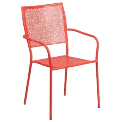 Flash Furniture Commercial Grade Indoor-Outdoor Steel Patio Arm Chair With Square Back -Flash Furniture Shop GUEST 94ec9e88 44ed 4663 aa99 741f85b99b02