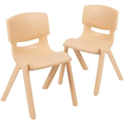 Flash Furniture 2 Pack Plastic Stackable School Chair With 13.25" Seat Height