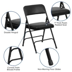 Flash Furniture 4 Pack HERCULES Series Curved Triple Braced & Double Hinged Upholstered Metal Folding Chair 17 Flash Furniture 4 Pack HERCULES Series Curved Triple Braced & Double Hinged Upholstered Metal Folding Chair -Flash Furniture Shop GUEST 9546a3f8 09bd 4d70 a82b f1c032d44437