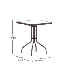 Flash Furniture Barker 23.5'' Square Tempered Glass Metal Table -Flash Furniture Shop GUEST 956ebf44 d7fd 4c81 948d 8338da067914