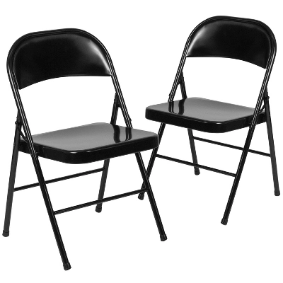 Flash Furniture 2 Pack HERCULES Series Double Braced Metal Folding Chair 12 Flash Furniture 2 Pack HERCULES Series Double Braced Metal Folding Chair - Image 12