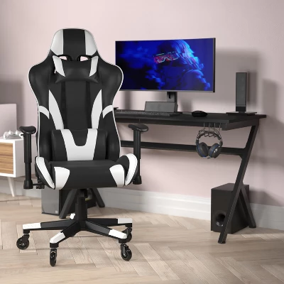 Flash Furniture X20 Gaming Chair Racing Office Computer PC Adjustable Chair With Reclining Back And Transparent Roller Wheels 1 Flash Furniture X20 Gaming Chair Racing Office Computer PC Adjustable Chair With Reclining Back And Transparent Roller Wheels