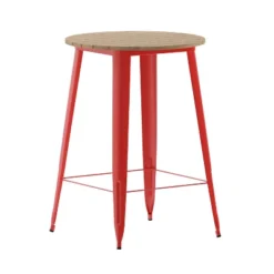 Flash Furniture Declan Commercial Indoor/Outdoor Bar Top Table, 30" Round All Weather Poly Resin Top With Steel Base -Flash Furniture Shop GUEST 97092c0c ca2f 4568 8643 b51199b31e73