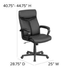 Flash Furniture Raya High Back Black LeatherSoft Executive Swivel Office Chair With Slight Mesh Accent And Arms -Flash Furniture Shop GUEST 9a312695 dc0b 499b ad7a 34a080dc3e96