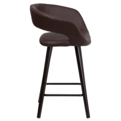 Flash Furniture Brynn Series 24'' High Contemporary Vinyl Rounded Back Counter Height Stool With Cappuccino Wood Frame 18 Flash Furniture Brynn Series 24'' High Contemporary Vinyl Rounded Back Counter Height Stool With Cappuccino Wood Frame -Flash Furniture Shop GUEST 9a74eab4 6caf 42f4 ba06 646da52ce416