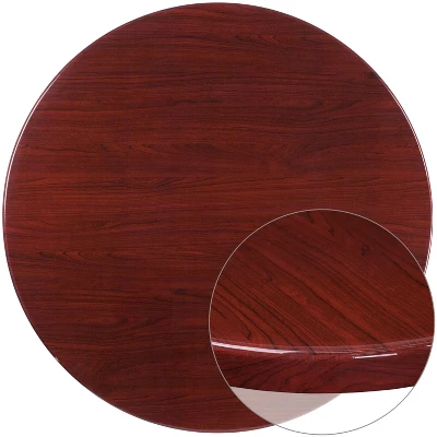 Flash Furniture 48'' Round High-Gloss Resin Table Top With 2'' Thick Drop-Lip 3 Flash Furniture 48'' Round High-Gloss Resin Table Top With 2'' Thick Drop-Lip - Image 3