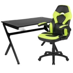 Flash Furniture Gaming Desk And Racing Chair Set With Cup Holder, Headphone Hook & 2 Wire Management Holes -Flash Furniture Shop GUEST 9c56e17a b523 47b2 bd67 768109659434
