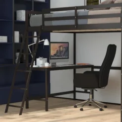 Flash Furniture Riley Loft Bed Frame With Desk, Wooden Bed Frame With Protective Guard Rails & Ladder For Kids And Teens -Flash Furniture Shop GUEST 9ca1f9bc a9a7 47f0 a4c8 6a9806d4eec2