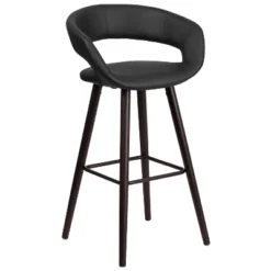 Flash Furniture Brynn Series 29'' High Contemporary Vinyl Rounded Back Barstool With Cappuccino Wood Frame -Flash Furniture Shop GUEST 9d17850d cccc 4a43 b121 13e117bb840e