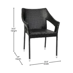 Flash Furniture Ethan Commercial Grade Stacking Patio Chair, All Weather PE Rattan Wicker Patio Dining Chair -Flash Furniture Shop GUEST 9d28be76 6bfb 4d7e 957f 7d26409a3ec8