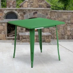 Flash Furniture Commercial Grade 31.5" Square Metal Indoor-Outdoor Table