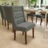 Flash Furniture HERCULES Preston Series Tufted Parsons Chair With Side Panel Detail