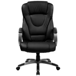 Flash Furniture High Back Black LeatherSoft Executive Swivel Office Chair With Titanium Nylon Base And Loop Arms -Flash Furniture Shop GUEST a0a8514f 3c46 41dc 9326 42125aa1623c