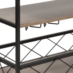 Flash Furniture Buckhead Distressed Light Oak Wood And Iron Kitchen Serving And Bar Cart With Wine Glass Holders -Flash Furniture Shop GUEST a0c39c8e bdf4 4d71 90fd 7aaa29e02da1