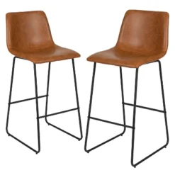 Flash Furniture 30 Inch Commercial Grade LeatherSoft Bar Height Barstools, Set Of 2 -Flash Furniture Shop GUEST a24dfef3 e6c0 4a8d 9fe2 cd6a967bc9ba