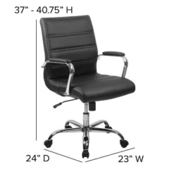 Flash Furniture 48" Wide Black Electric Height Adjustable Standing Desk With Mid-Back Black LeatherSoft And Chrome Executive Swivel Office Chair -Flash Furniture Shop GUEST a285ece2 ca14 4784 9006 6ed38d1e3da8