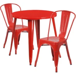Flash Furniture Commercial Grade 30" Round Metal Indoor-Outdoor Table Set With 2 Cafe Chairs 17 Flash Furniture Commercial Grade 30" Round Metal Indoor-Outdoor Table Set With 2 Cafe Chairs -Flash Furniture Shop GUEST a2a20e5a 0d55 44b5 abe9 fd6e102389cf